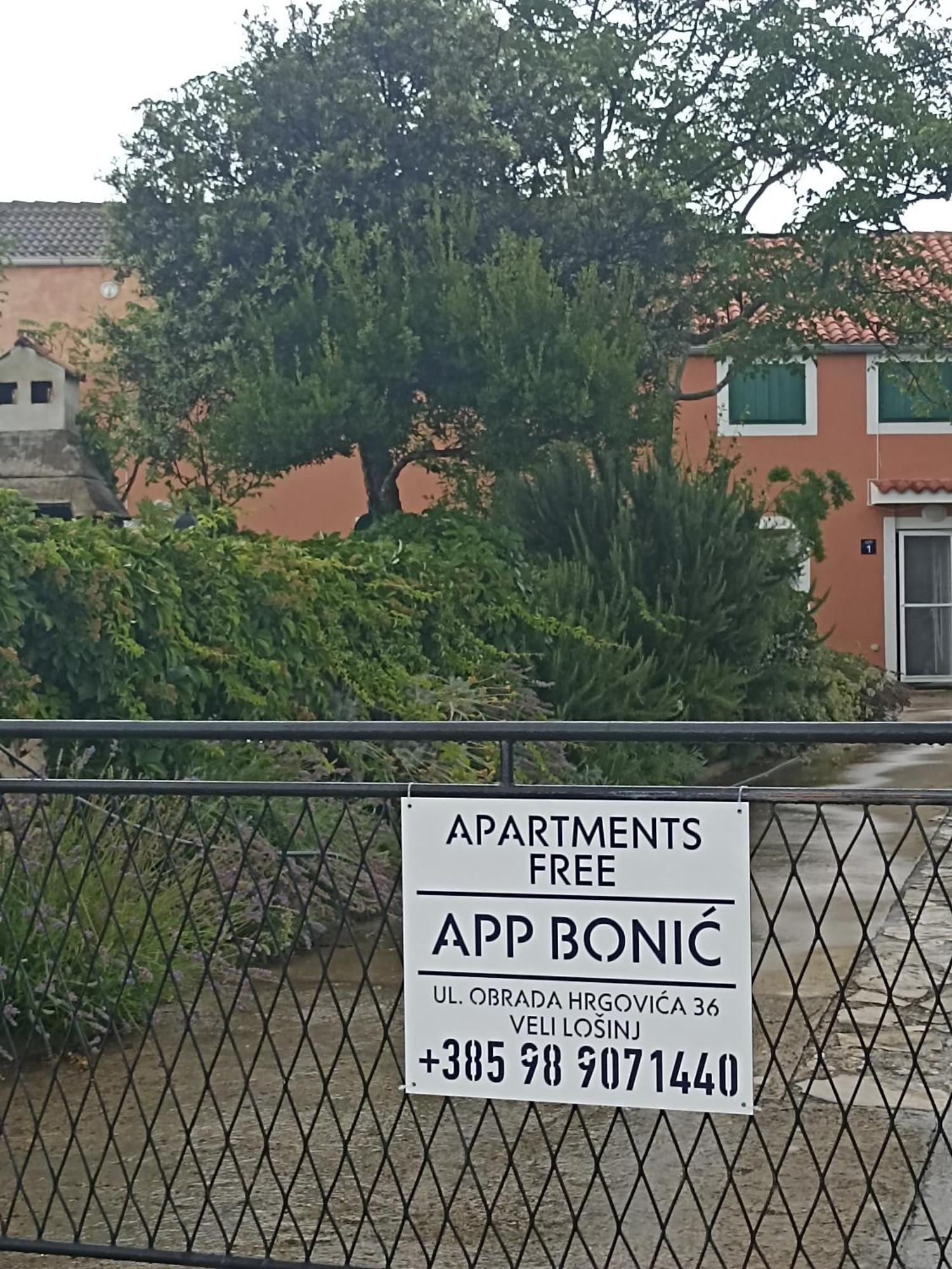 Apartament App Bonic Veli Lošinj Zewnętrze zdjęcie